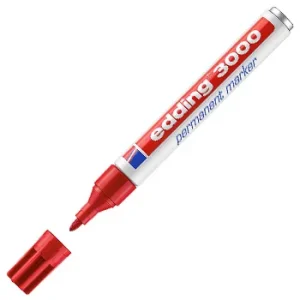 Marcador Grosso Edding 3000 Vermelho