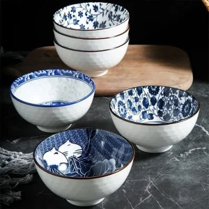Bols Chinois en Bleu et Blanc
