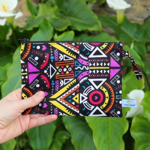 Bolsa de mão multiusos étnica rosa
