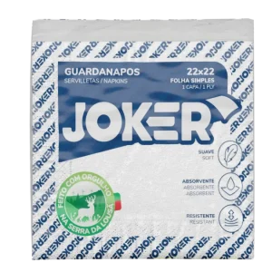 Guardanapo Joker 22x22 Folha Simples para Serviço Rápido e Prático