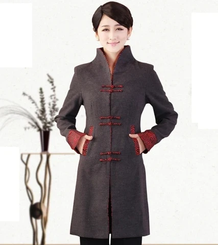 Veste Chinoise Femme Grise - Image 9