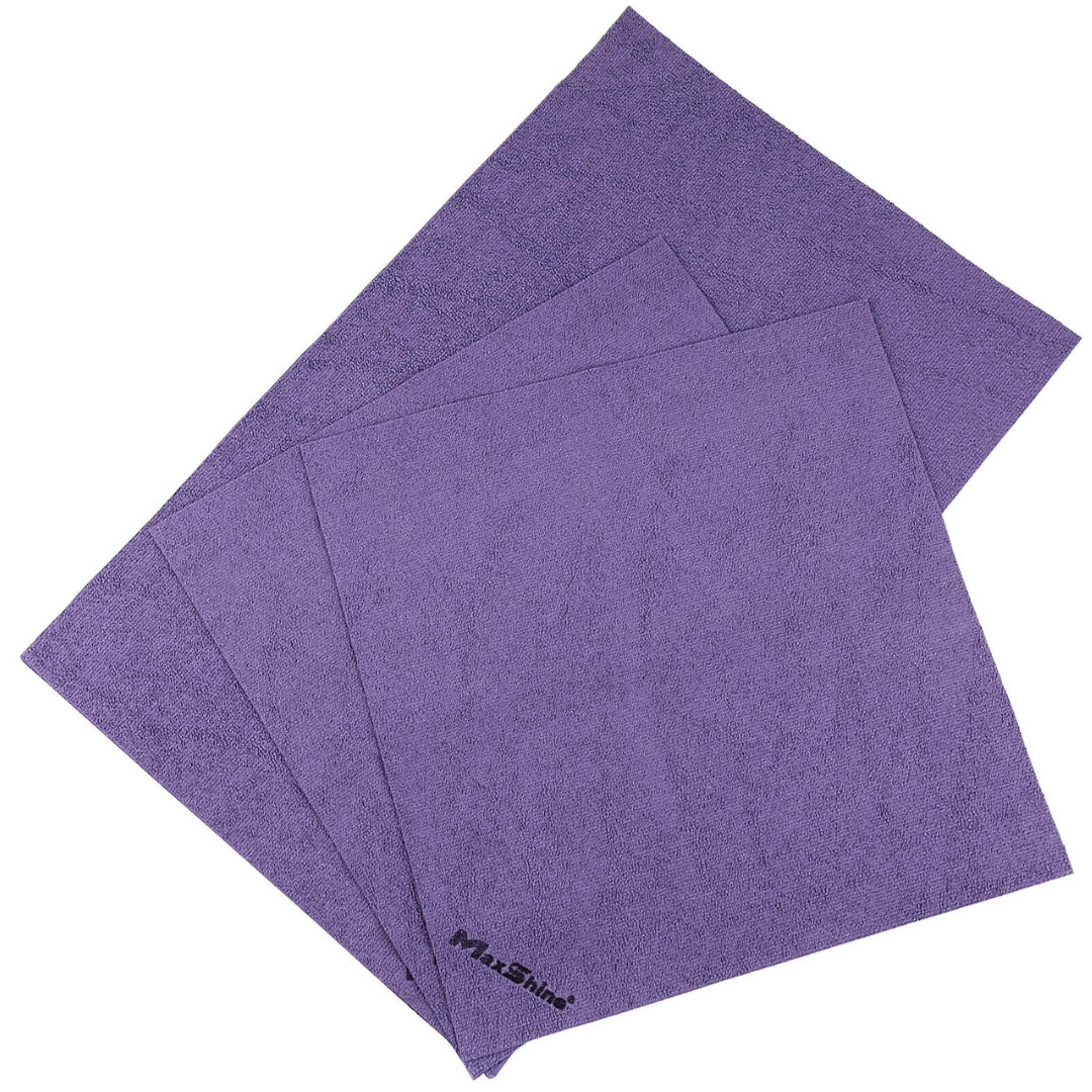 MaxShine – Premium Quality Microfiber Towel PU Coated Edgeless (3 pcs) - Image 4