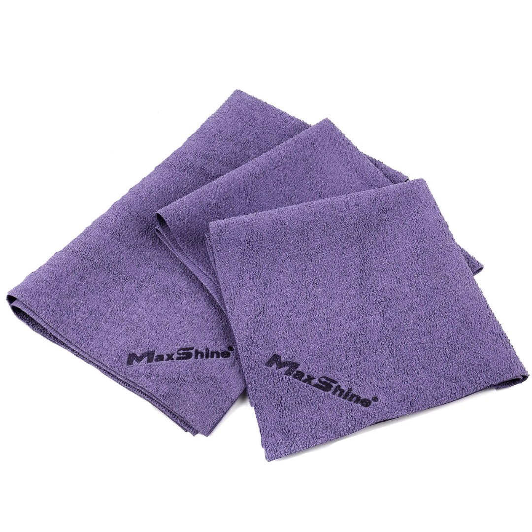MaxShine – Premium Quality Microfiber Towel PU Coated Edgeless (3 pcs)