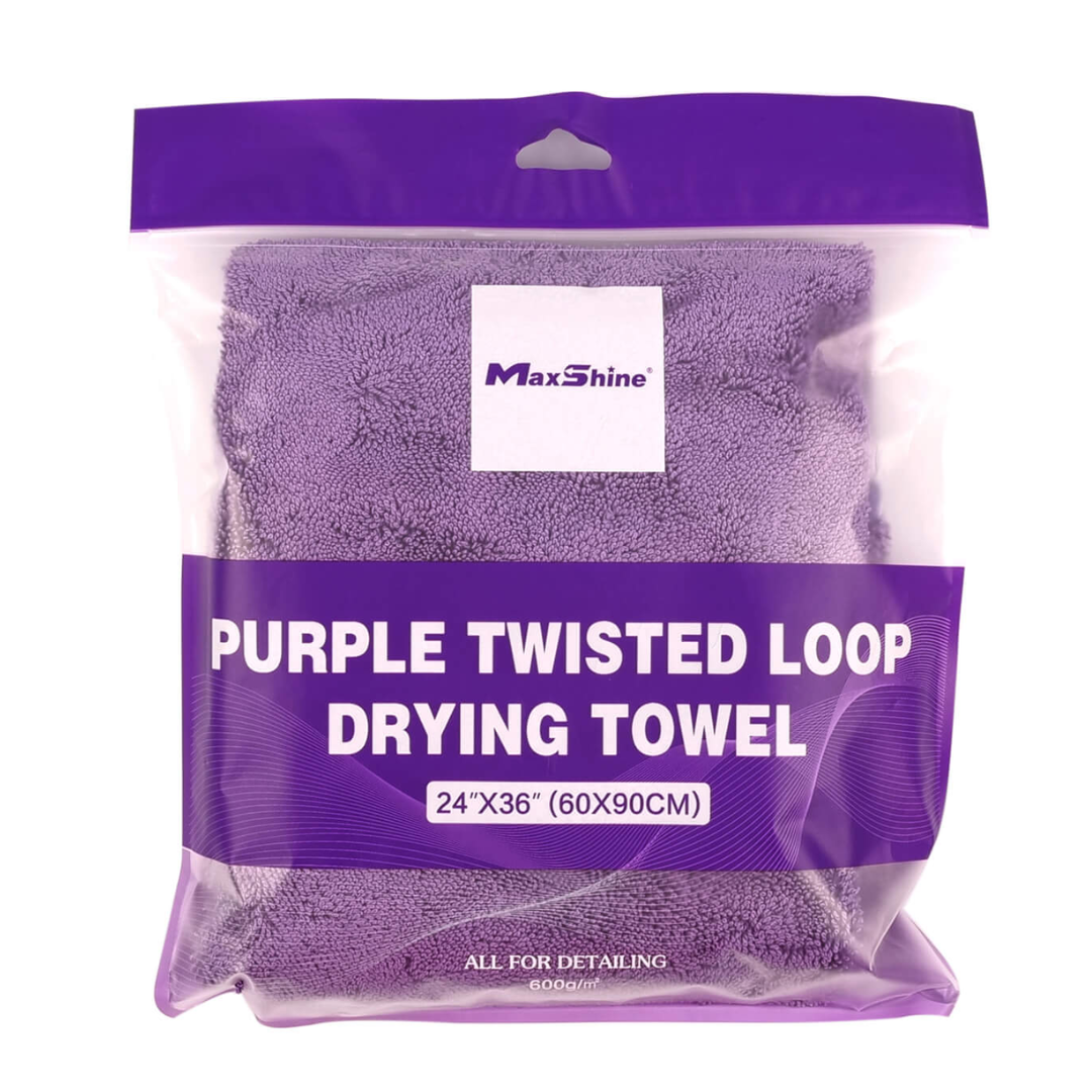 MaxShine – PURPLE TWISTED LOOP DRYING TOWEL 60X90 – 600GSM