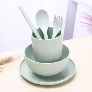Set de Bols Chinois Service de Table Vert