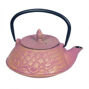 Théière Chinoise En Fonte Rose