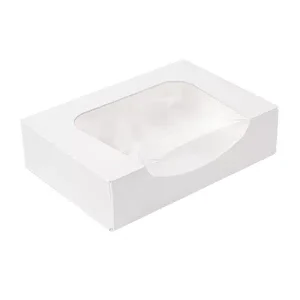 Caixa Branca c/Janela 17,5x12x4,5cm Pack 50 – Take Away/Pastelaria/Bolos/Sushi