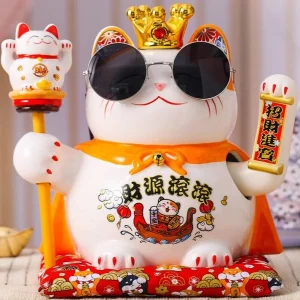 Chat Chinois Solaire Porte-Bonheur