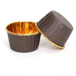Copo Papel Queques/ Cupcake/Pastelaria Castanho 5×6,5x4cm – Pack 30