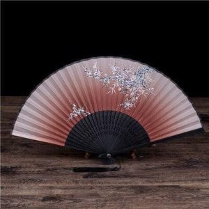 Éventail Chinois  Cerisier Rouge