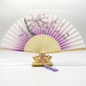 Éventail Chinois  Estampe Cerisier