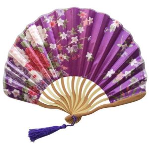 Éventail Chinois Ondulé Violet