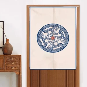 Rideaux Chinois  Cercle Bleu