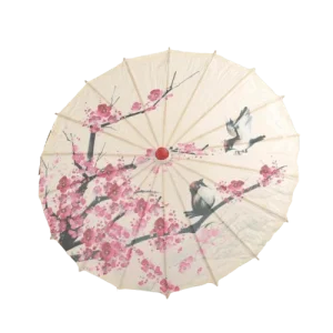 Ombrelle Chinoise  Fleurs et Oiseaux
