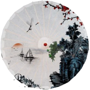 Ombrelle Chinoise Coucher de Soleil