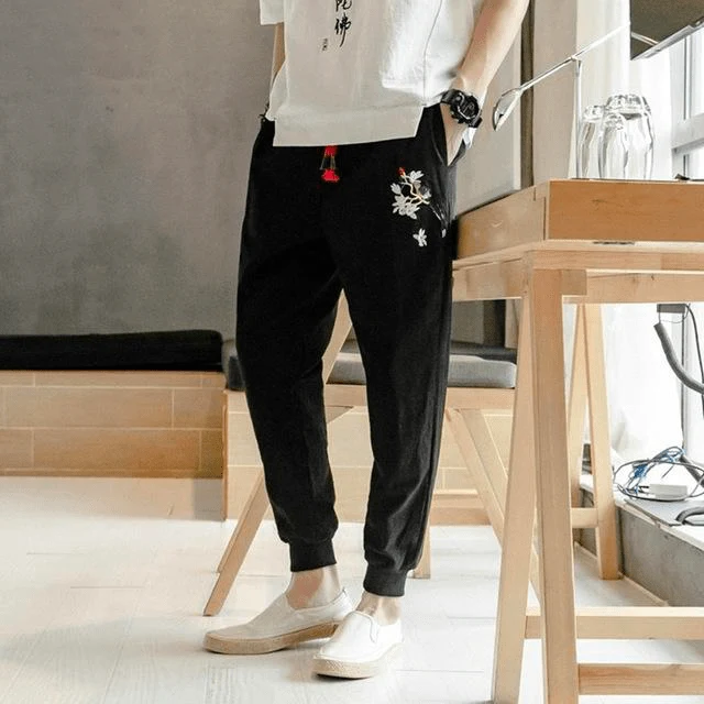 Pantalon Chinois Fleurs - Image 3