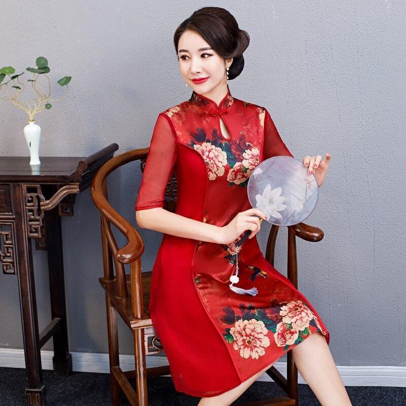 Robe Chinoise Pivoines - Image 3
