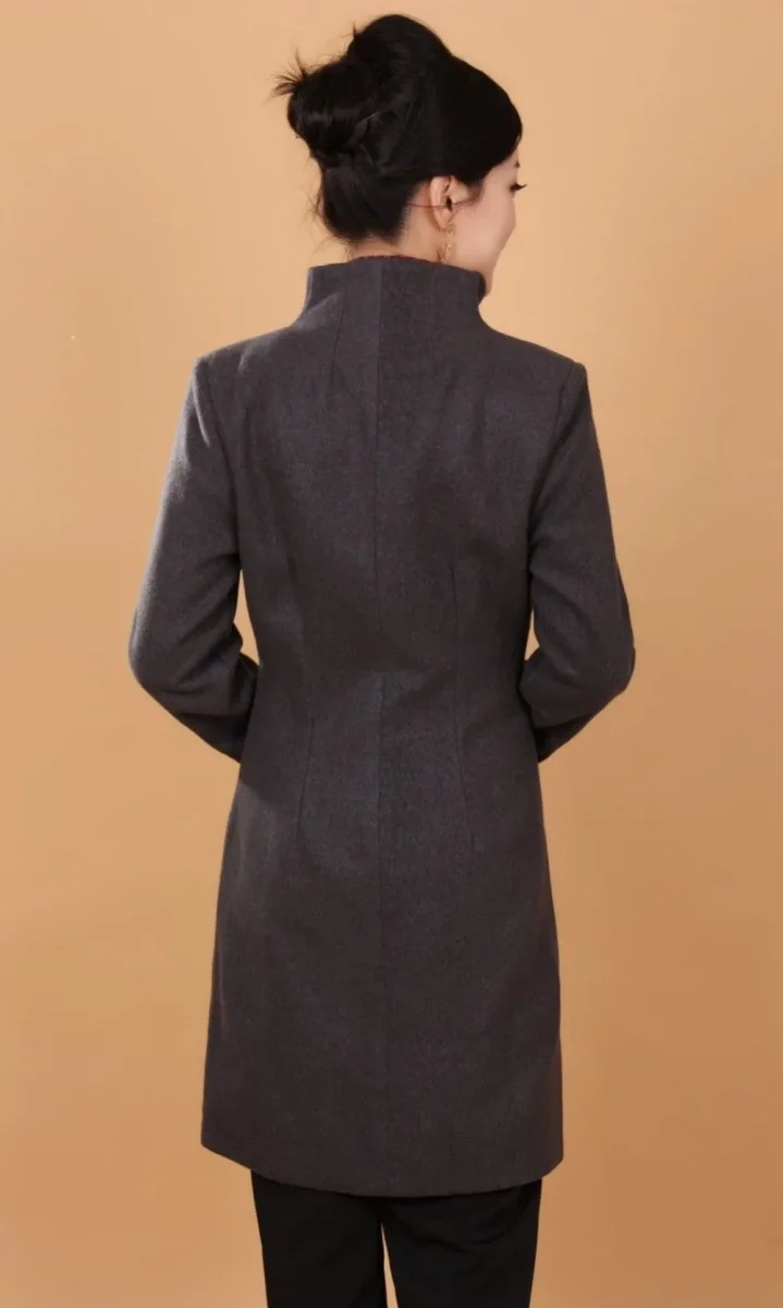 Veste Chinoise Femme Grise - Image 7