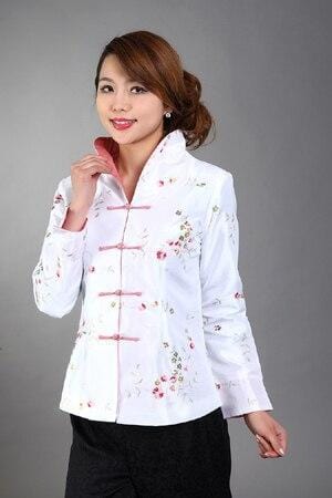 Veste Chinoise Femme Fleurs - Image 8